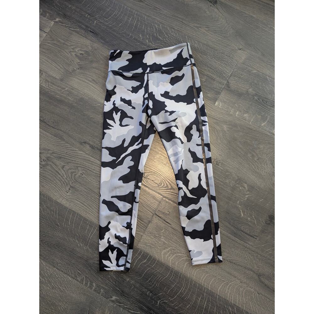 Noli Leggings SZ S Camo Black, Gray, Beige w/ Reflective Stripe